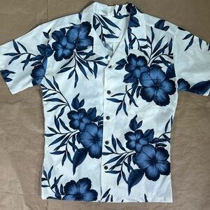 Men's Palmwave Blue Floral Short Sleeve Shirt